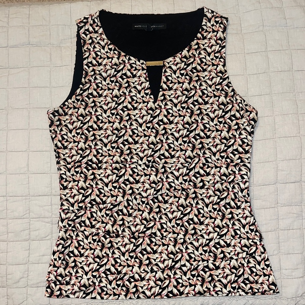 White House Black market sleeveless blouse. Size small. Like new condition.